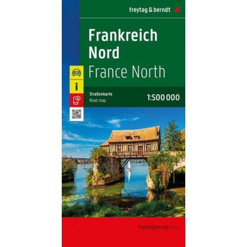 Frankreich Nord, Straßenkarte 1:500.000, freytag & berndt