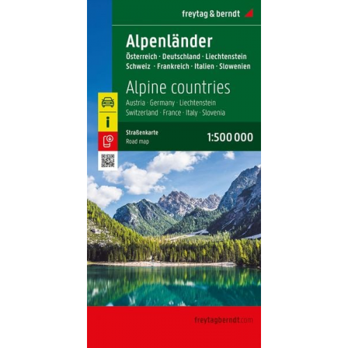 Alpenländer, Straßenkarte 1:500.000, freytag & berndt