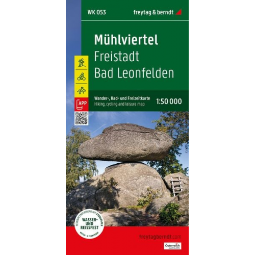 Mühlviertel, Wander-, Rad- und Freizeitkarte 1:50.000, freytag & berndt, WK 053