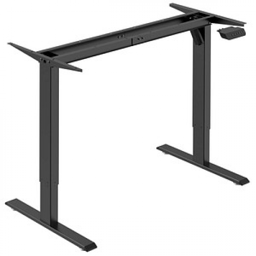 BISLEY E-StarterTech elektrisch höhenverstellbares Schreibtischgestell schwarz rechteckig, T-Fuß-Gestell schwarz 100,0 - 160,0 x 60,0 - 80,0 cm