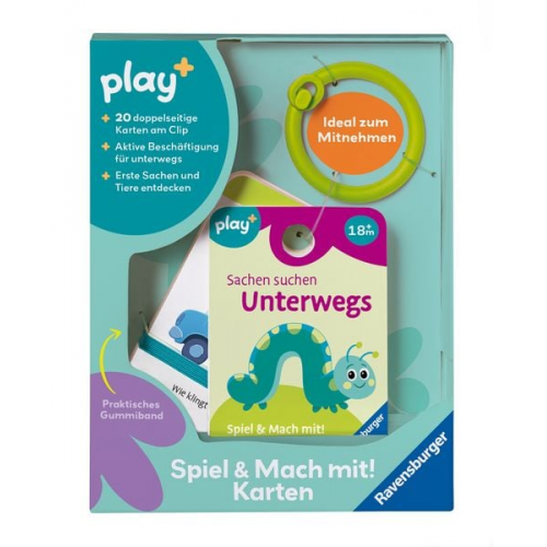 Ravensburger Play+ Spiel und Mach mit! Karten: Sachen suchen: unterwegs - Activity Karten für Kleinkinder ab 18 Monaten, Spielzeug ab 18 Monaten