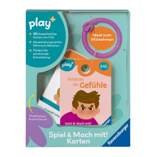 Ravensburger Play+ Spiel und Mach mit! Karten: Entdecke die Gefühle - Activity Karten für Kleinkinder, Spielzeug ab 24 Monaten