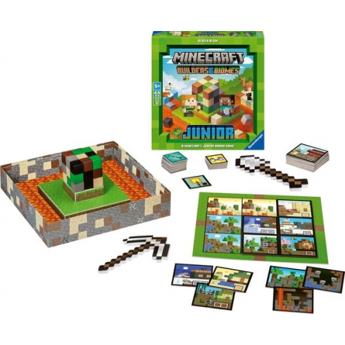 Ravensburger 24615 Minecraft Builders & Biomes Junior - Kooperatives Kinderspiel ab 5 Jahren für 2-4 Personen