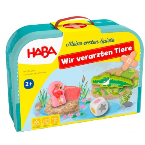 HABA 2011719001 - Meine ersten Spiele, Wir verarzten Tiere, Kinder-Arztkoffer, Spielekoffer