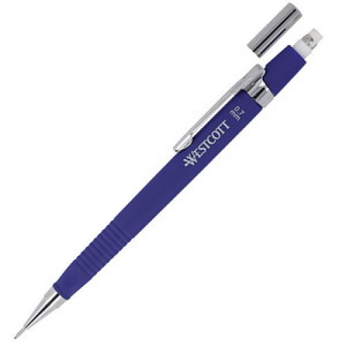 WESTCOTT Druckbleistift blau HB 0,7 mm, 1 St.