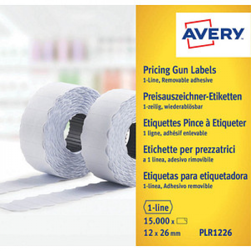 AVERY Zweckform Preisetiketten weiß permanent 26,0 x 12,0 mm, 10 Rollen