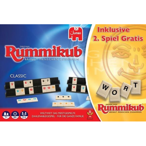 Jumbo Rummikub + Wort Rummikub, Gratis Bundle