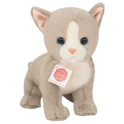 Teddy Hermann 918417 - Babykatze grau, 24 cm, Plüschtier