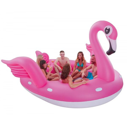 Happy People 77671 - Flamingo, Mega Floater, Badeinsel, Luftmatraze