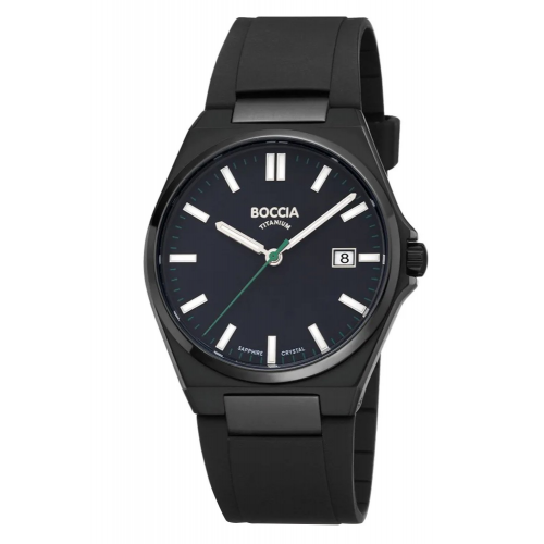 Boccia 3667-04 Herrenuhr Titan Schwarz