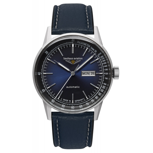 Bauhaus 2366-3 Herrenuhr Aviation Automatik Dunkelblau