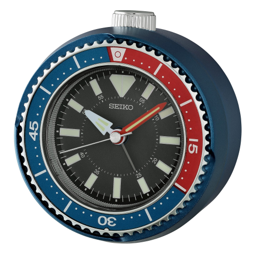 Seiko QHE207L Quarz Wecker Blau/Rot