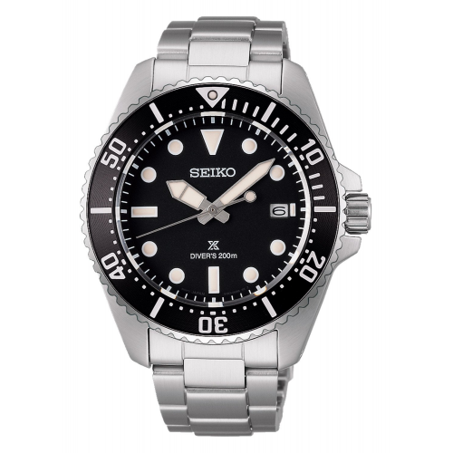 Seiko SNE597P1 Prospex Sea Herren-Solaruhr für Taucher Schwarz