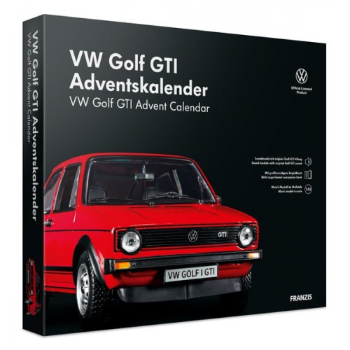 Franzi 504040 - Adventskalender VW Golf GTI rot, 1:43, Auto-Adventskalender