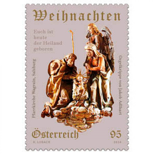 Österreichische Post 0,95 € Briefmarken ECO S "Orgelkrippe, Pfarrkirche Wagrain" nassklebend 5 St.