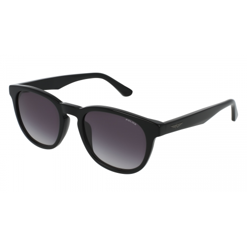 Police SPLP22 Herren-Sonnenbrille Vollrand Panto Acetat-Gestell, schwarz