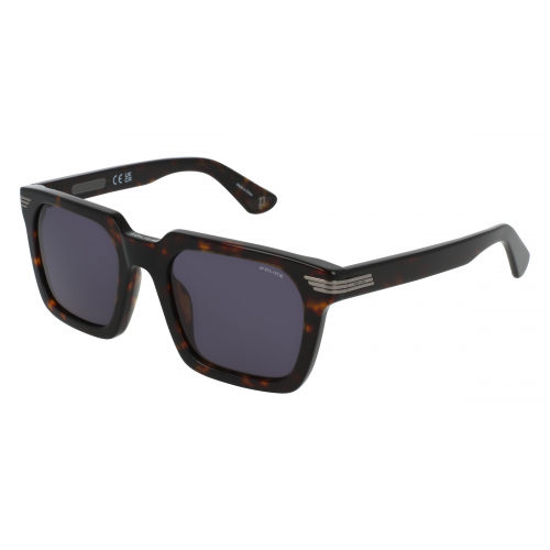 Police SPLP29 Herren-Sonnenbrille Vollrand Eckig Acetat-Gestell, braun