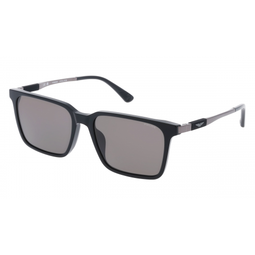 Police SPLP31 Herren-Sonnenbrille Vollrand Eckig Acetat-Gestell, schwarz