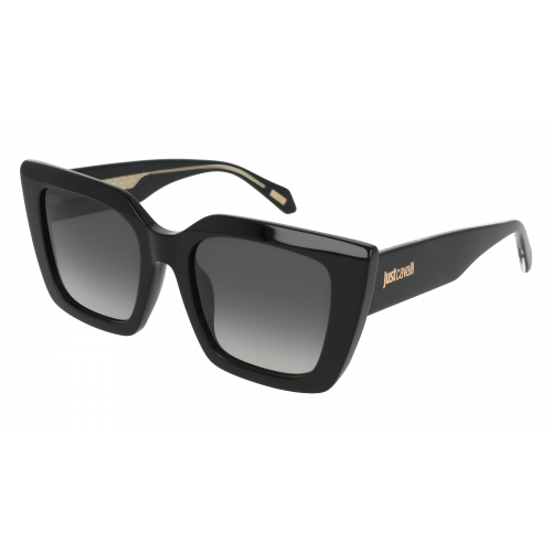 Just Cavalli SJC099 Damen-Sonnenbrille Vollrand Eckig Acetat-Gestell, schwarz