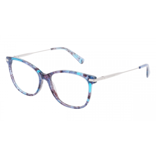 Longchamp LO2691 Damen-Brille inkl. Gläser Vollrand Eckig Acetat-Gestell 51mm/15mm/140mm, blau