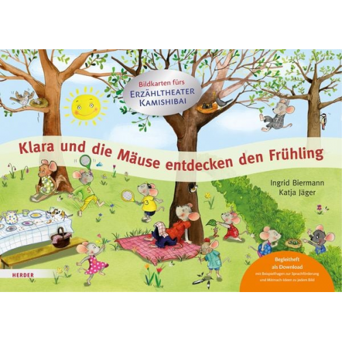 Ingrid Biermann - Klara und die Mäuse entdecken den Frühling. Bildkarten fürs Erzähltheater Kamishibai