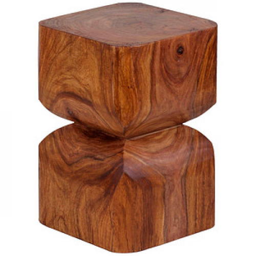 WOHNLING Beistelltisch Holz sheesham 30,0 x 30,0 x 45,0 cm