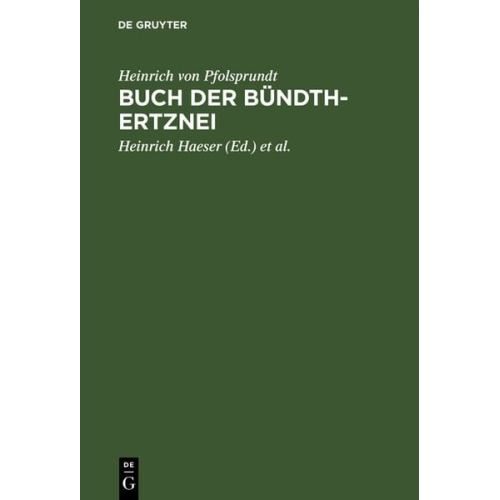 Heinrich Pfolsprundt - Buch der Bündth-Ertznei