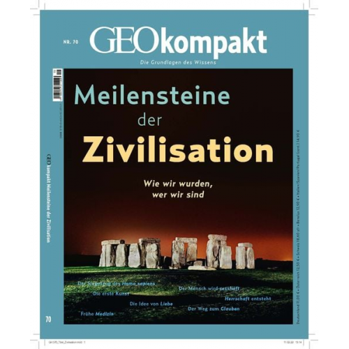 Jens Schröder Markus Wolff - GEOkompakt / GEOkompakt 70/2022 - Meilensteine der Zivilisation