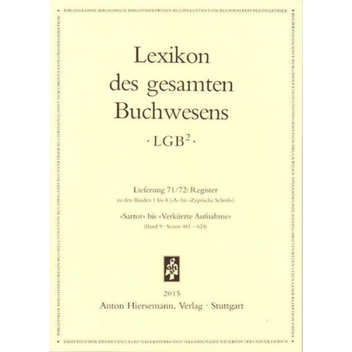 Lexikon des gesamten Buchwesens