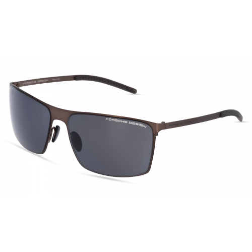 Porsche Design 8667 Herren-Sonnenbrille Vollrand Eckig Metall-Gestell, orange