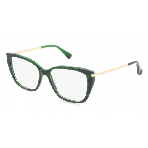 Max Mara MM5007 Damen-Brille inkl. Gläser Vollrand Eckig Acetat-Gestell 53mm/15mm/145mm, grün