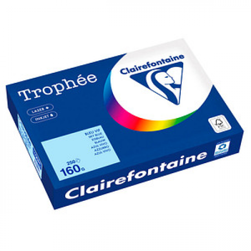 Clairefontaine Kopierpapier Trophée eisblau DIN A4 160 g/m² 250 Blatt