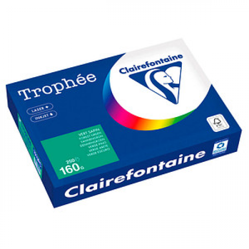 Clairefontaine Kopierpapier Trophée tannengrün DIN A4 160 g/m² 250 Blatt