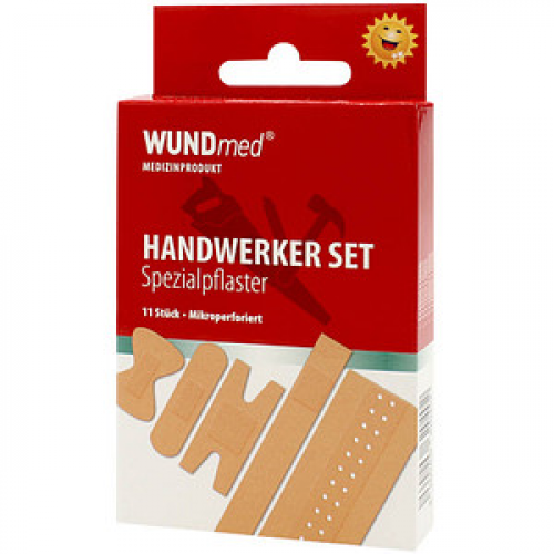 WUNDmed® Pflaster Handwerker Set beige, 11 St.