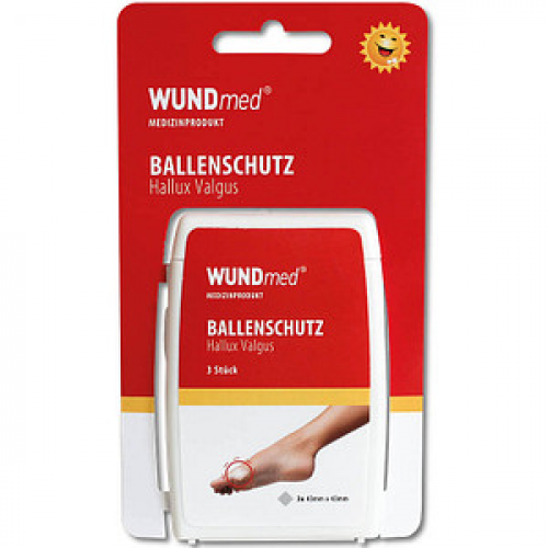 WUNDmed® Blasenpflaster Ballenschutz Hallux Valgus transparent 4,3 x 4,3 cm, 3 St.