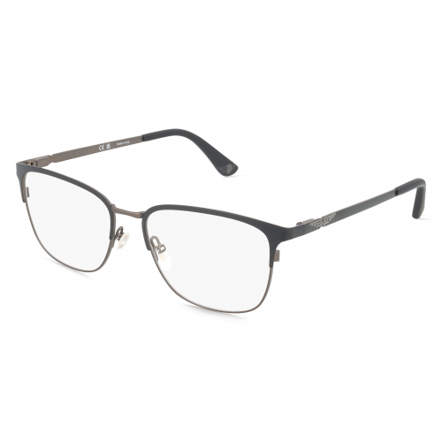 Police VPL B52 Herren-Brille inkl. Gläser Vollrand Eckig Metall-Gestell 54mm/17mm/145mm, schwarz