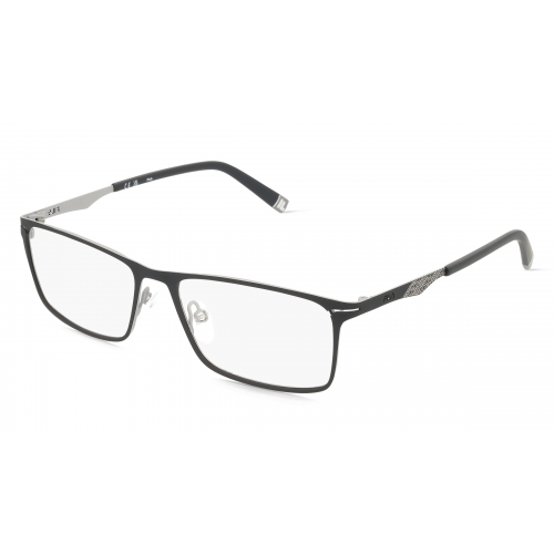 Fila FIAVFI122 Herren-Brille inkl. Gläser Vollrand Eckig Metall-Gestell 55mm/16mm/145mm, grau