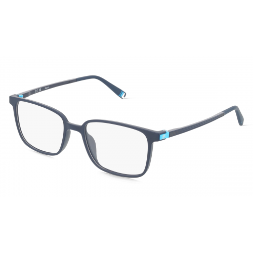 Fila FIAVFI489L Unisex-Brille inkl. Gläser Vollrand Eckig Kunststoff-Gestell 49mm/16mm/140mm, blau