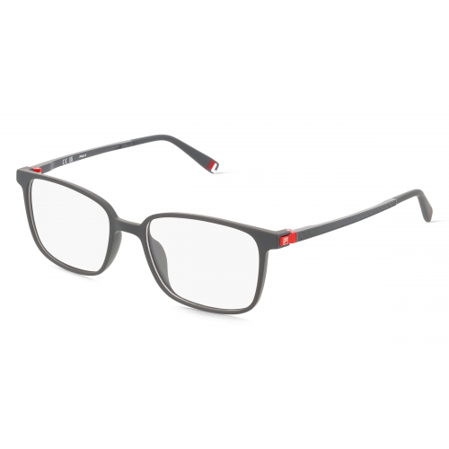 Fila FIAVFI489L Unisex-Brille inkl. Gläser Vollrand Eckig Kunststoff-Gestell 49mm/16mm/140mm, grau