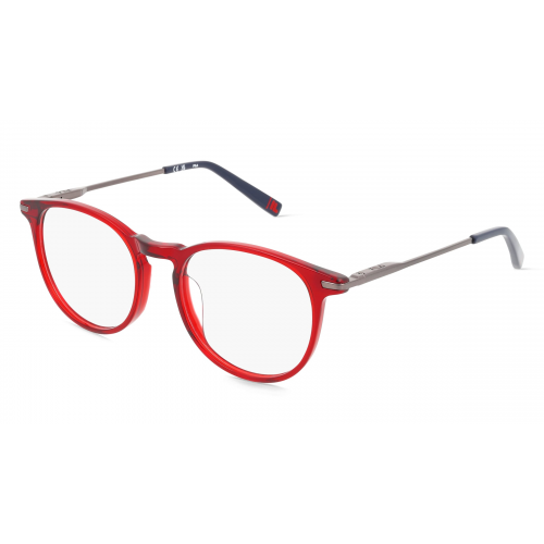 Fila VFI719 Damen-Brille inkl. Gläser Vollrand Panto Acetat-Gestell 50mm/18mm/140mm, rot