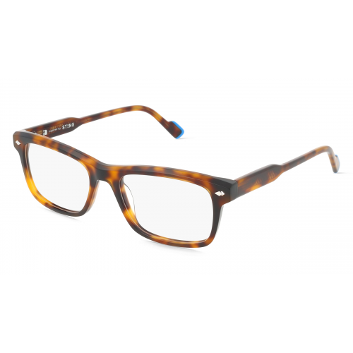 Sting VST506 Herren-Brille inkl. Gläser Vollrand Eckig Acetat-Gestell 53mm/18mm/145mm, gelb