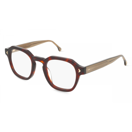 Lozza VL4344 Unisex-Brille inkl. Gläser Vollrand Eckig Acetat-Gestell 49mm/24mm/145mm, braun