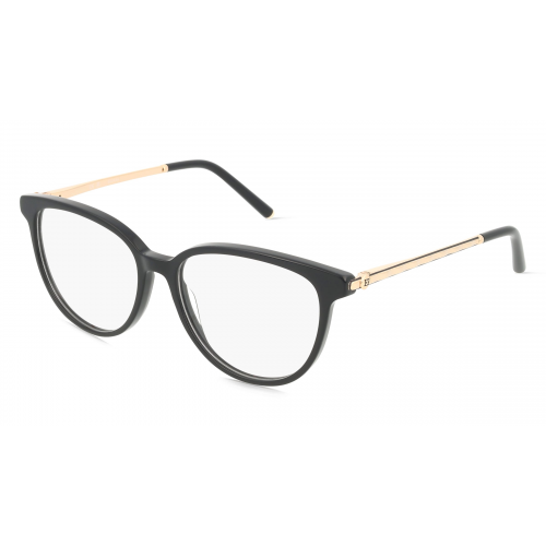 Escada VESE38 Damen-Brille inkl. Gläser Vollrand Butterfly Acetat-Gestell 52mm/15mm/140mm, schwarz