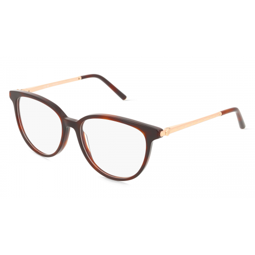 Escada VESE38 Damen-Brille inkl. Gläser Vollrand Butterfly Acetat-Gestell 52mm/15mm/140mm, braun