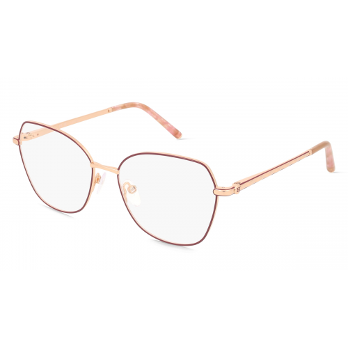 Escada VESE39 Damen-Brille inkl. Gläser Vollrand Eckig Edelstahl-Gestell 54mm/16mm/140mm, gold