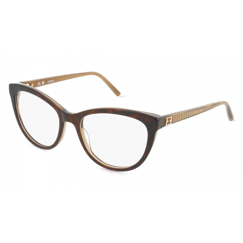 Escada VESE40 Damen-Brille inkl. Gläser Vollrand Butterfly Acetat-Gestell 53mm/18mm/140mm, braun