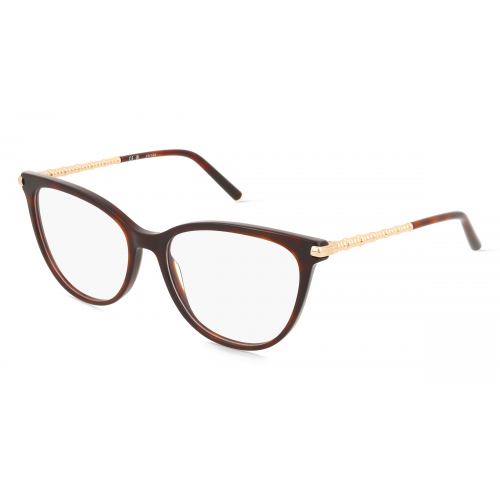 Escada VESE42 Damen-Brille inkl. Gläser Vollrand Butterfly Acetat-Gestell 54mm/16mm/140mm, braun