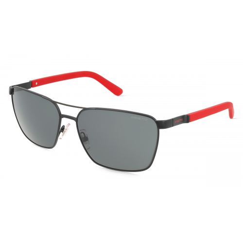 Arnette 0AN3091 BARRACAS Herren-Sonnenbrille Vollrand Eckig Metall-Gestell, schwarz