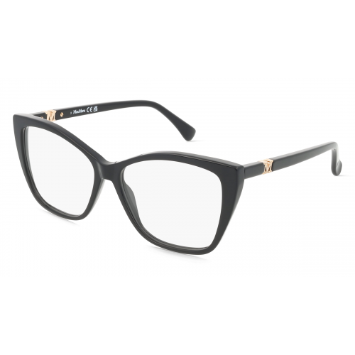 Max Mara MM5036 Damen-Brille inkl. Gläser Vollrand Eckig Acetat-Gestell 54mm/14mm/140mm, schwarz