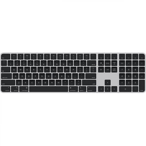 Apple Magic Keyboard (2024) mit Ziffernblock und Touch ID Tastatur kabellos schwarz, silber